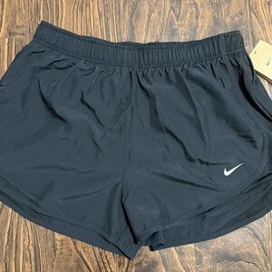 NEW Nike Women’s Black Athletic Shorts with White Swoosh